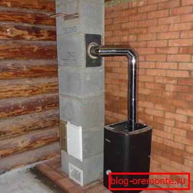 Ceramic chimney after installation