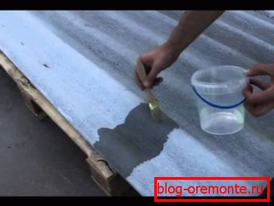 Primer application to slate