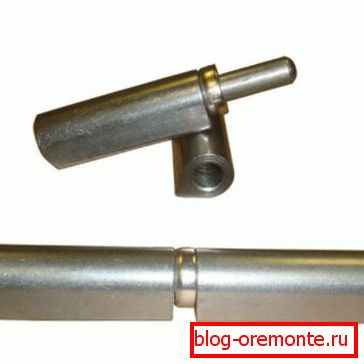 Screw loop hinges for metal doors