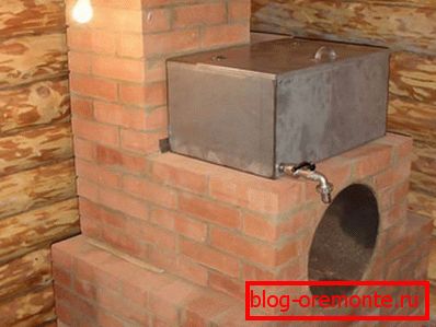 Brick chimney with water tank
