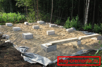 Pillar foundation for a barn