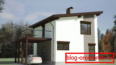 The project of a roof from one slope for a residential house