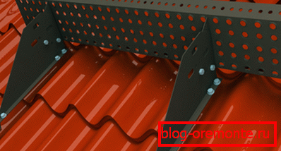 Lamellar snow barrier for the roof