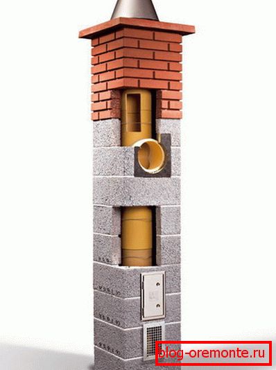 Ceramic chimney assembled
