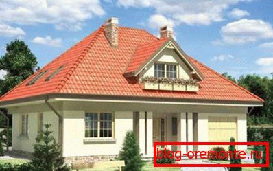 Hip roof residential building