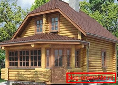 Glazed wooden porch