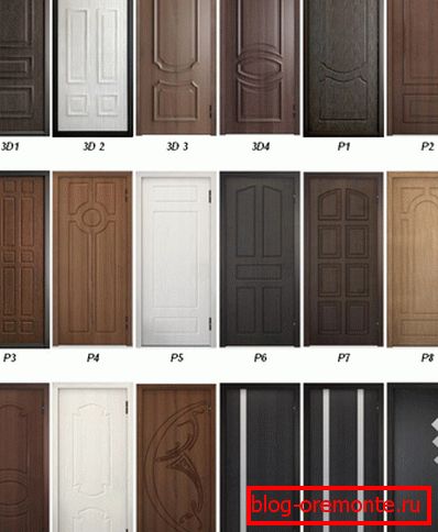 Shponirovanny doors with milling on MDF