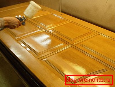 Varnish door coating