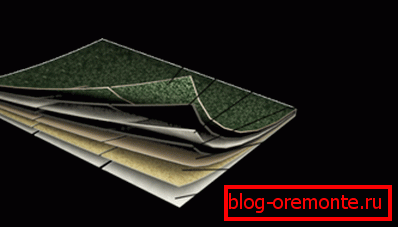 The structure of self-adhesive Finnish tiles