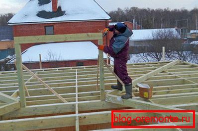 Installation of racks and ridge beam