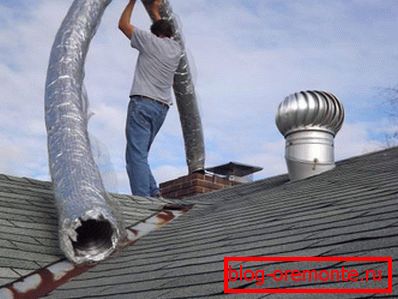 Restoration of an old smoke removal channel from a brick using a corrugated pipe