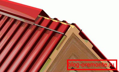 Scheme of flooring and professional sheet
