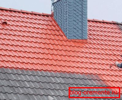 Roof restoration using paint