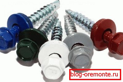 Colored screws for corrugated