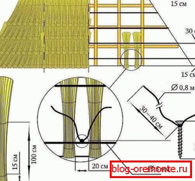 Scheme of reed laying