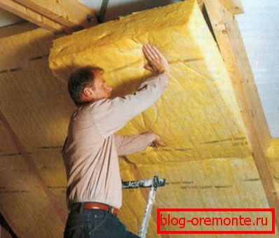 Roof insulation mineral wool