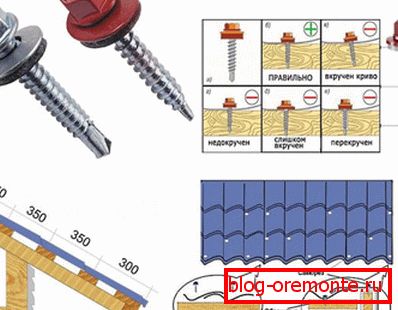 Roofing screws and their twisting technique