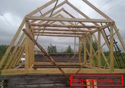 Installation of upper rafters