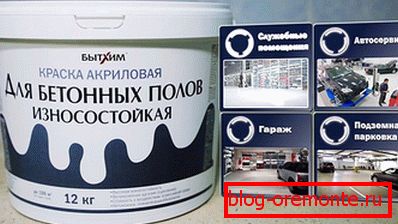 Acrylic paint for concrete floor