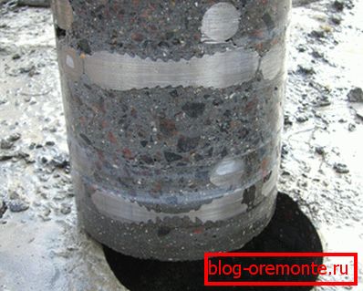 The diamond bit went through concrete and reinforcement.