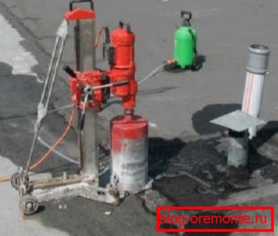 Diamond drilling of holes in concrete is the only way to penetrate such a durable coating. Diamond drilling of holes in concrete is the only way to penetrate such a durable coating.