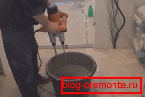 Preparation of the solution using a drill with a nozzle Preparation of the solution using a drill with a nozzle