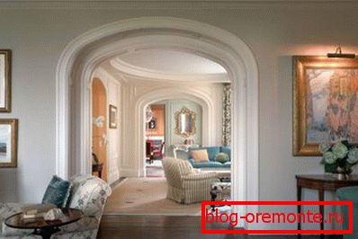 Arched opening with polyurethane frame Arched opening with polyurethane frame