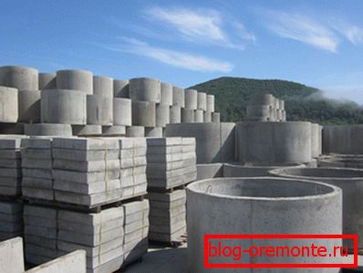 Assortment of concrete products Assortment of concrete products