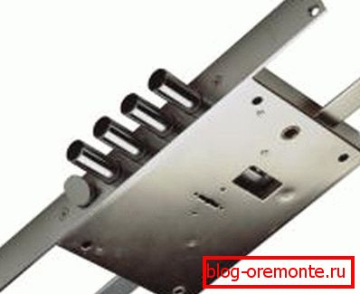 Mortise lock with bolts and latch wooden lock inset