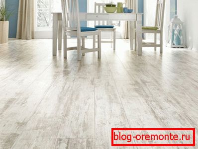 White laminate in the dining room