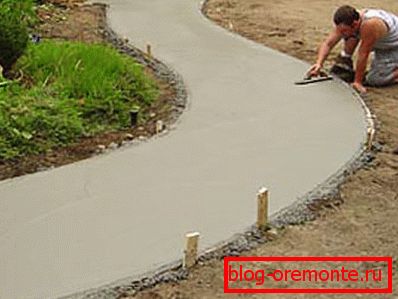 Concreting track. Grout Concreting track. Grout