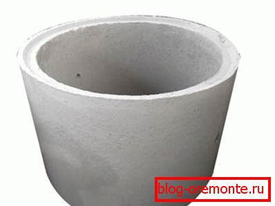 Concrete ring made of fine concrete