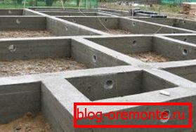 Concrete strip foundation for many years