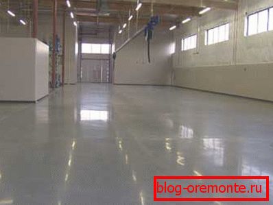 Concrete floor after ironing, smoothing and polishing Concrete floor after ironing, smoothing and polishing