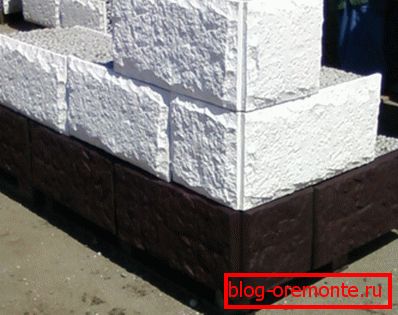 Blocks with a decorative plate - a great option for exterior decoration Blocks with a decorative plate - a great option for exterior decoration