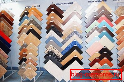 Large selection of ceramic tiles