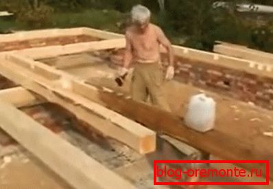 The timber before installation is treated with antiseptics The timber before installation is treated with antiseptics
