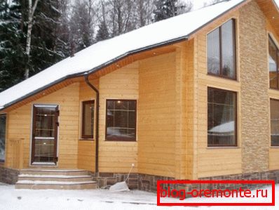 Bar-shaped house: natural and reliable material Bar-shaped house: natural and reliable material
