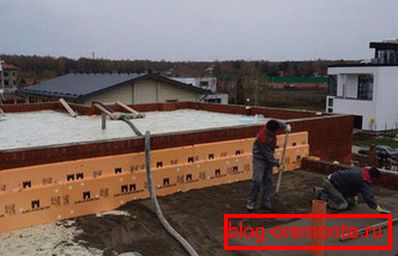 Razlukonka flat roof foam concrete