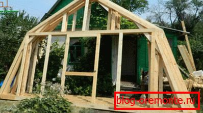 Assembled trusses ready for installation