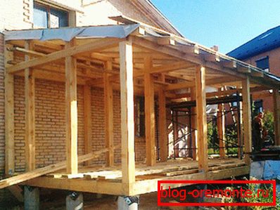 Even on the extension of a small veranda it is necessary to spend time and effort, still not done for one year.