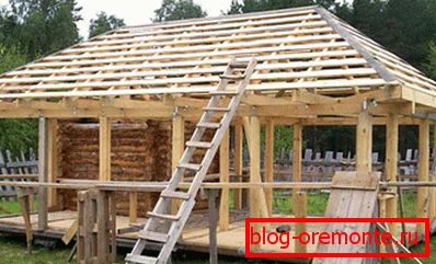 Lathing hip roof arbor
