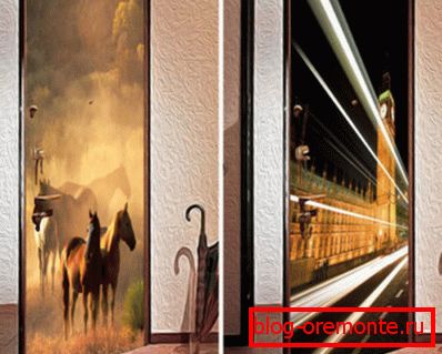 Door decor wallpaper