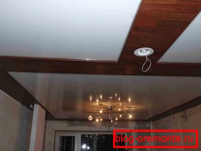 Stretch ceiling decor, wiring outlet Stretch ceiling decor, wiring outlet