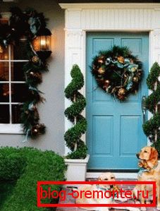 Festive entrance door home door decoration