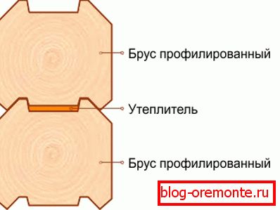 The location of the insulation between the profiled elements is demonstrated. The location of the insulation between the profiled elements is demonstrated.
