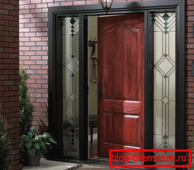 A wooden door at the entrance is a great option for a private house A wooden door at the entrance is a great option for a private house