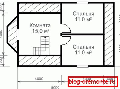 Wooden house 6x9 m Wooden house 6x9 m