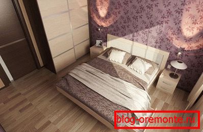 For small bedrooms it is better to choose a bright laminate.