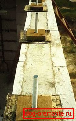 To enhance the overlap beam can be fixed on a special landing element To enhance the overlap beam can be fixed on a special landing element